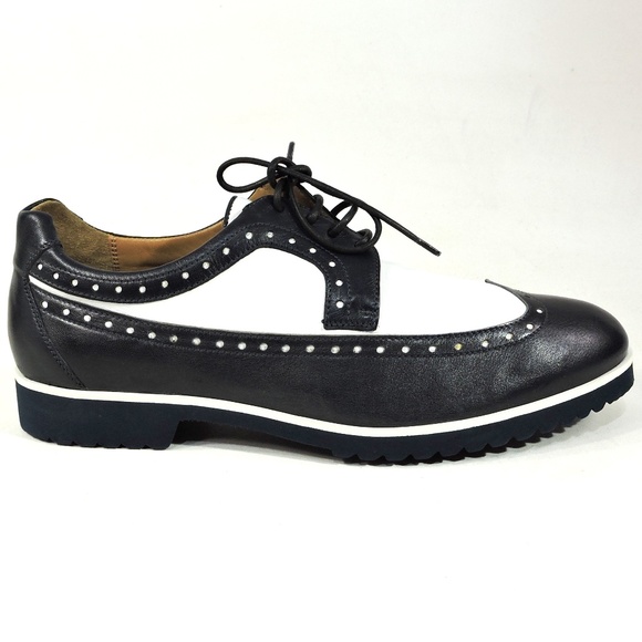 PAKERSON ?? MEN\'S BLUE & WHITE LEATHER FASHION OXFORD SHOES main image 6